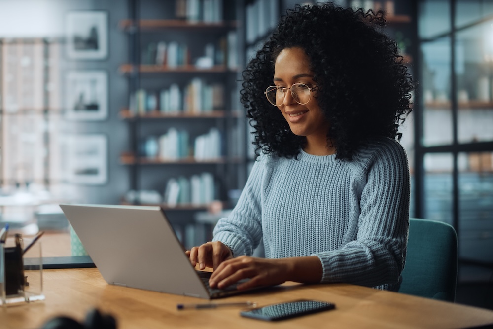 Woman at laptop